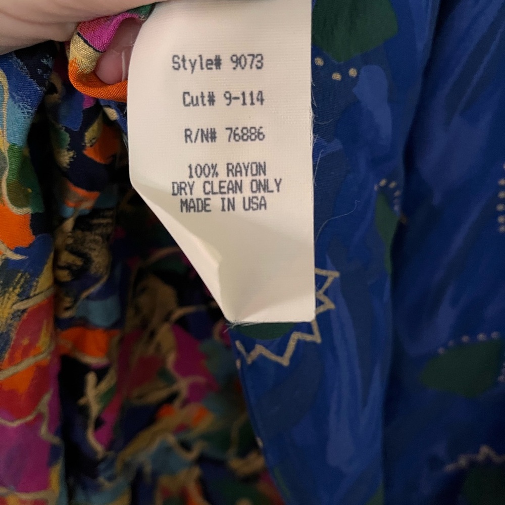 Vintage 1980's Loud print Blazer Platinum by Dorothy Schoelen 80s vibrant Size S - Picture 7 of 7